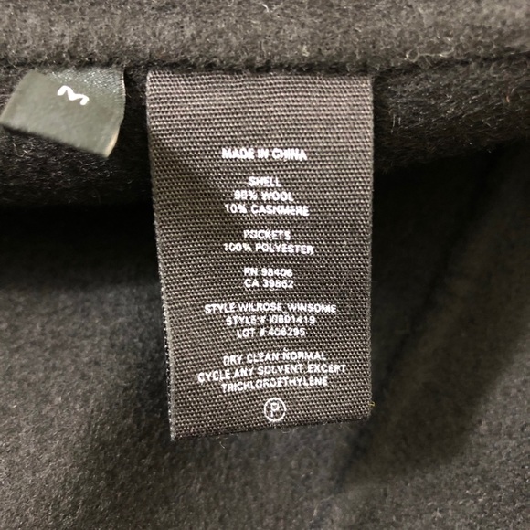 NWT $795 Theory Wilrose Wool Cashmere Black Coat - Picture 3 of 4